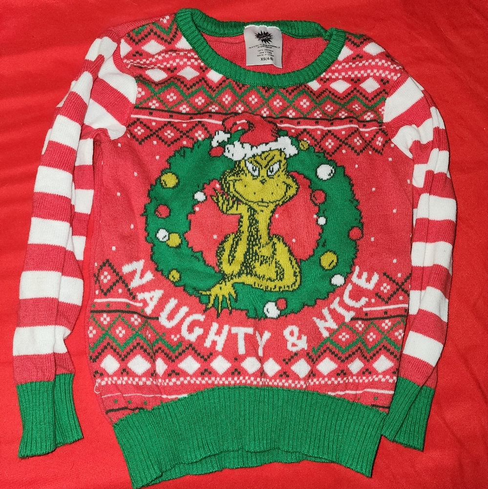 Grinch sweater size xs 4-5
